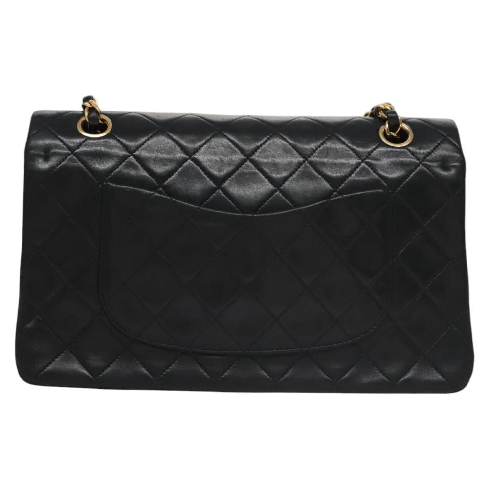 Black Leather Chanel Flap Bag