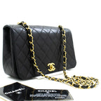 Black Leather Chanel Flap Bag