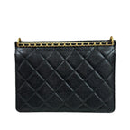 Black Leather Chanel Flap Bag