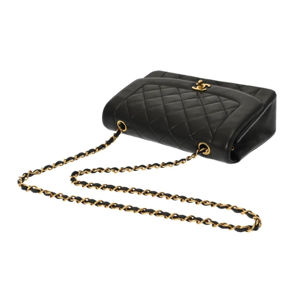 Black Leather Chanel Crossbody Bag