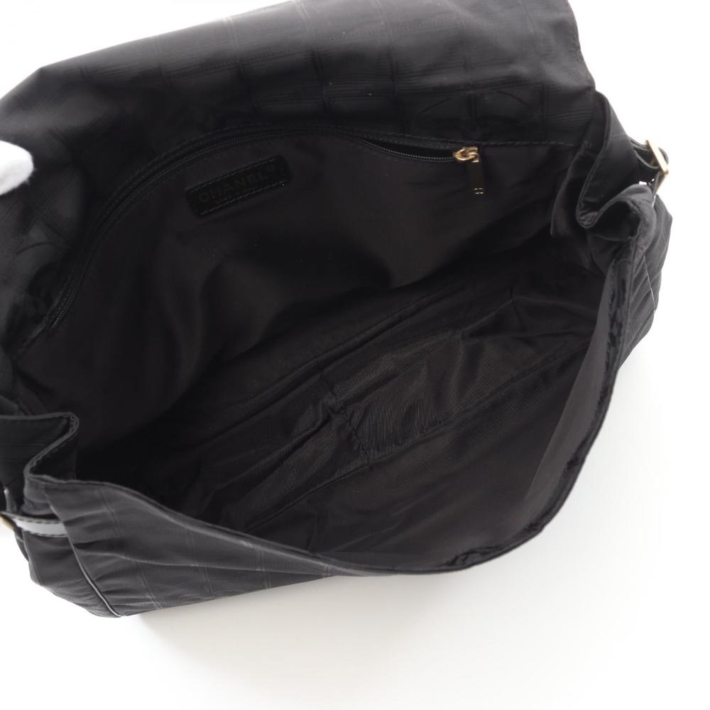 Black Leather Chanel Travel Line