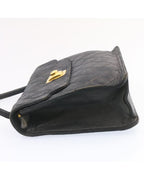 Black Leather Chanel Shoulder Bag