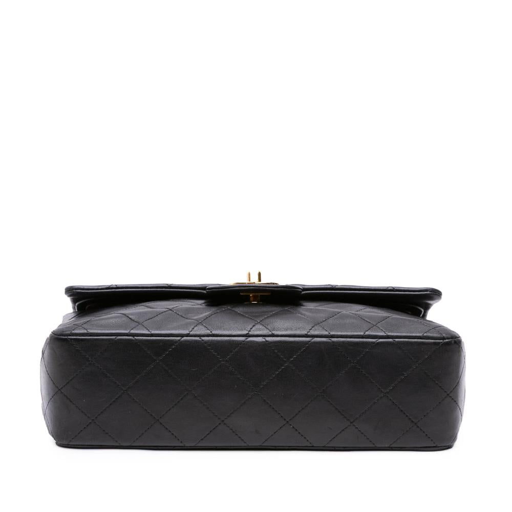 Black Leather Chanel Flap Bag
