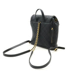 Black Leather Chanel Backpack