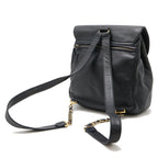 Black Leather Chanel Backpack