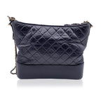 Black Leather Chanel Crossbody Bag