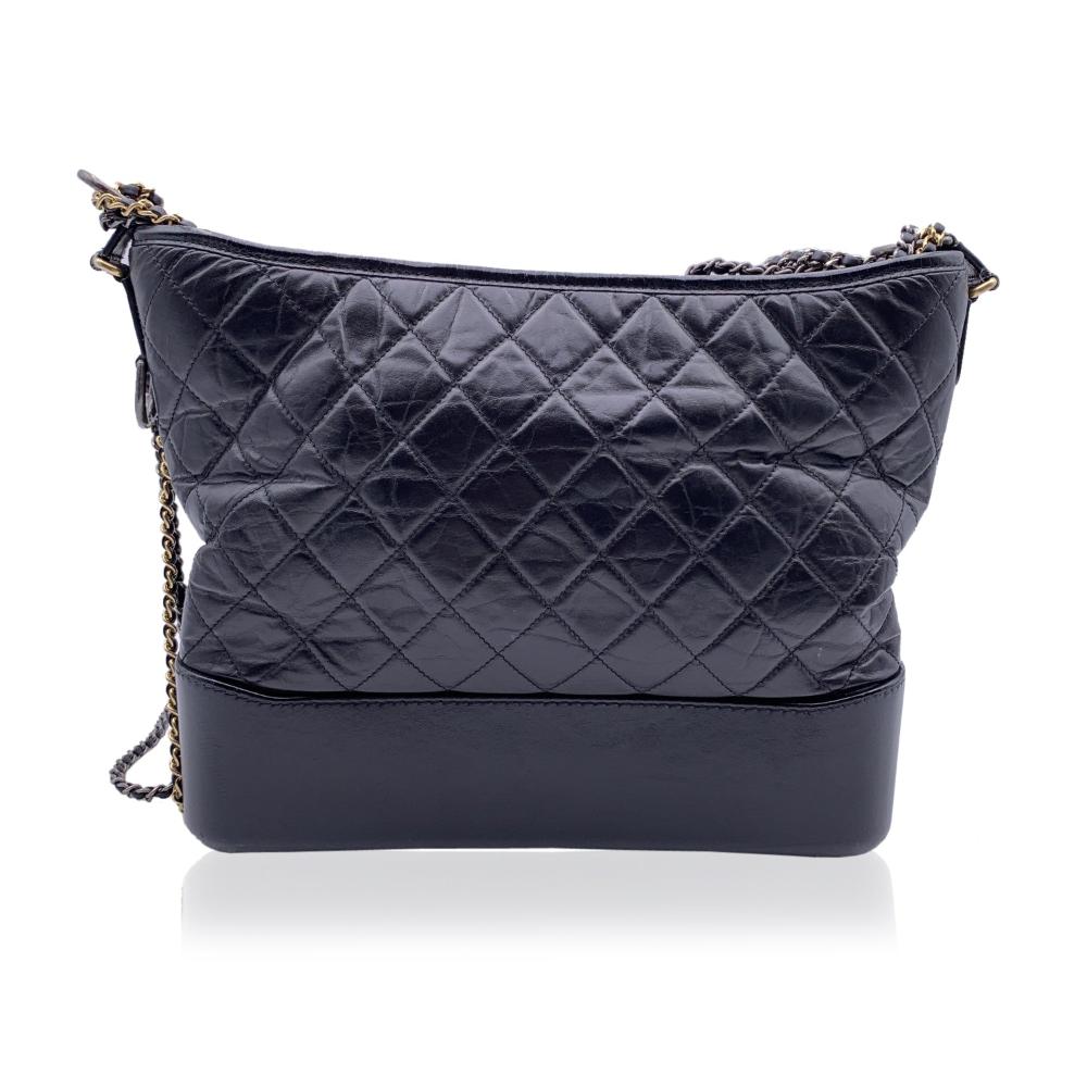 Black Leather Chanel Crossbody Bag