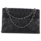 Black Leather Chanel Flap Bag