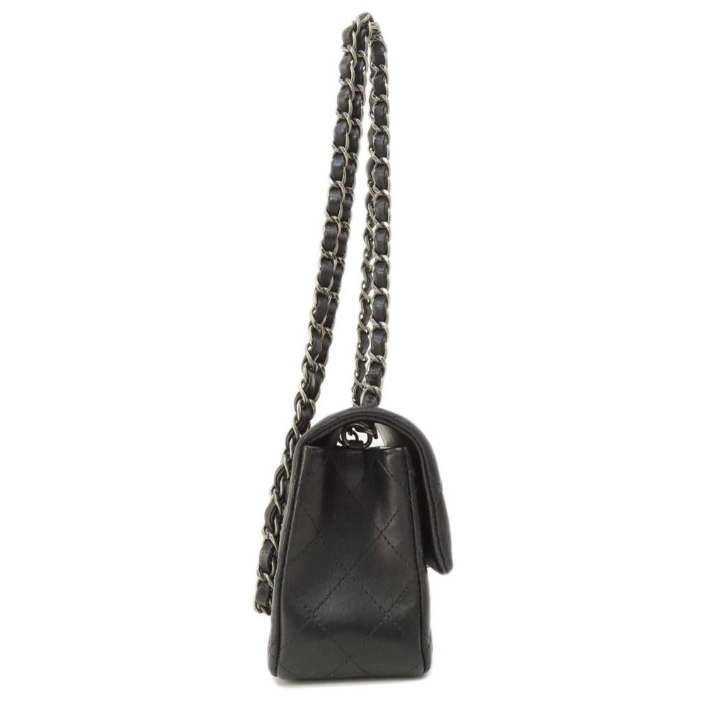 Black Leather Chanel Crossbody Bag