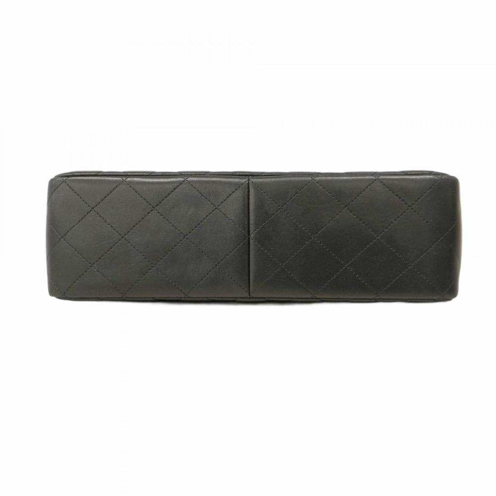 Black Leather Chanel Flap Bag