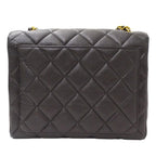 Black Leather Chanel Shoulder Bag