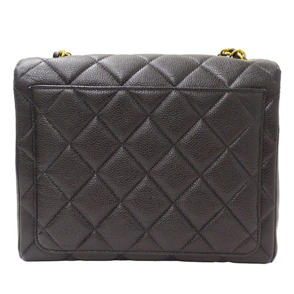 Black Leather Chanel Shoulder Bag