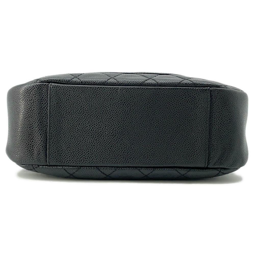 Black Leather Chanel Shoulder Bag