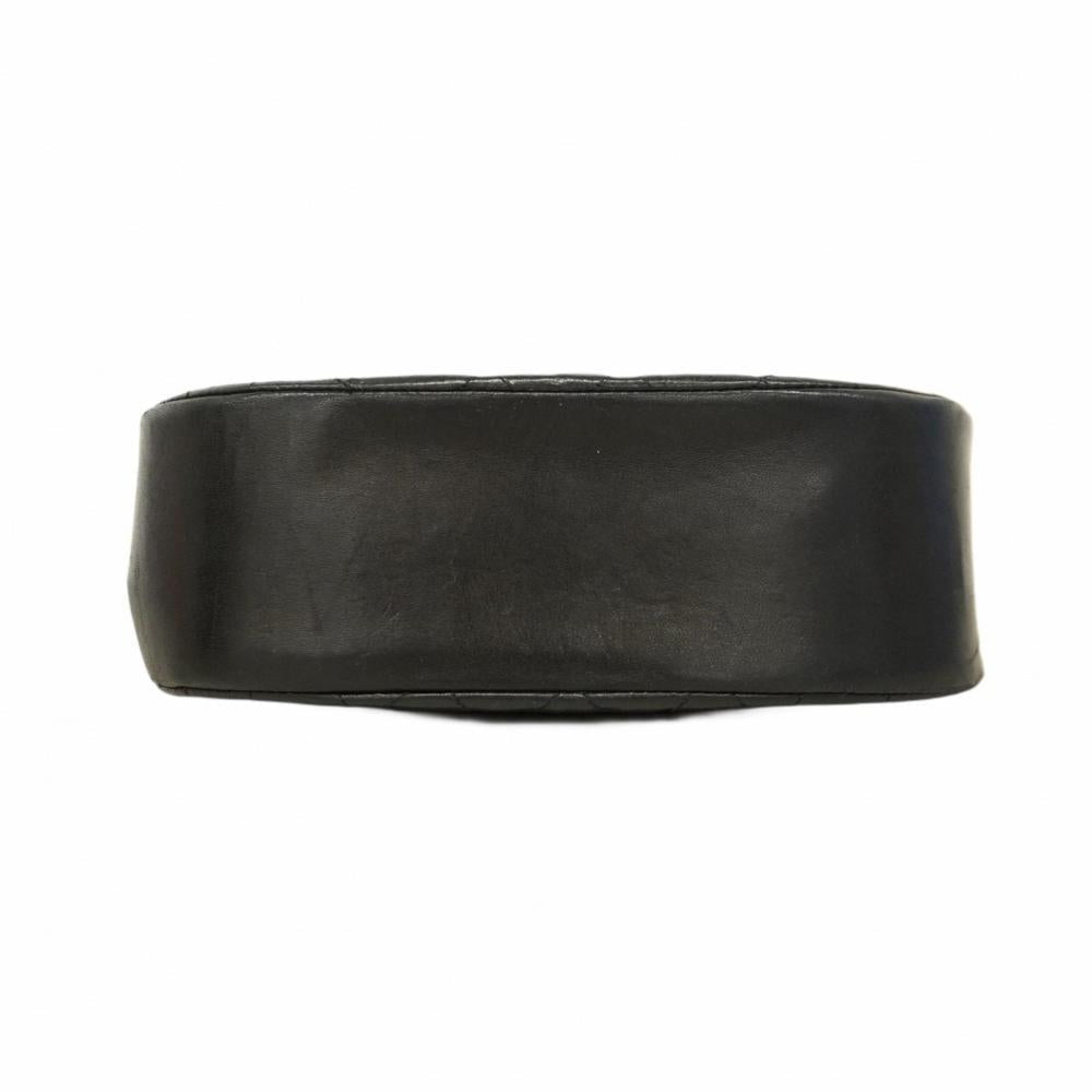Black Leather Chanel Shoulder Bag