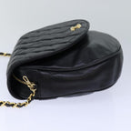 Black Leather Chanel Shoulder Bag