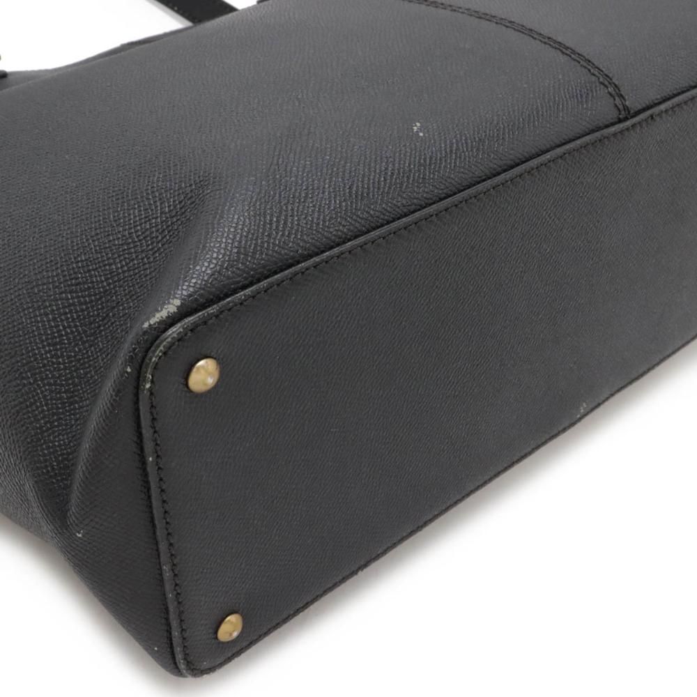 Black Leather Chanel Shoulder Bag