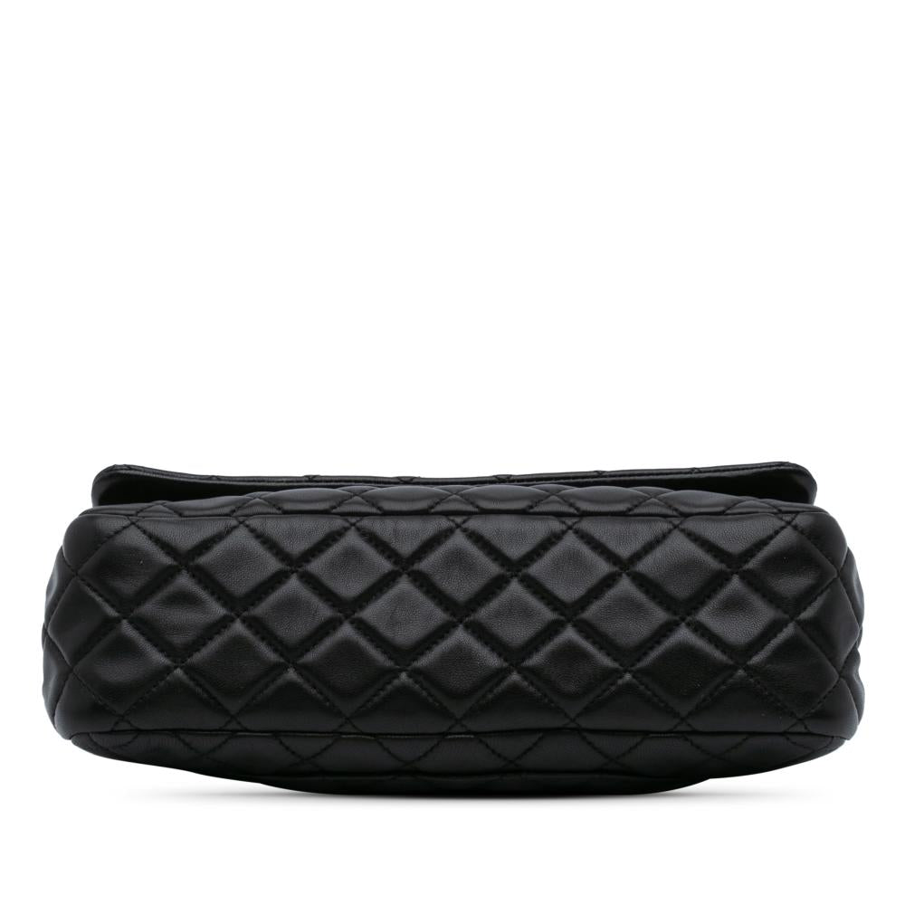 Black Leather Chanel Flap Bag