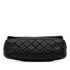 Black Leather Chanel Flap Bag