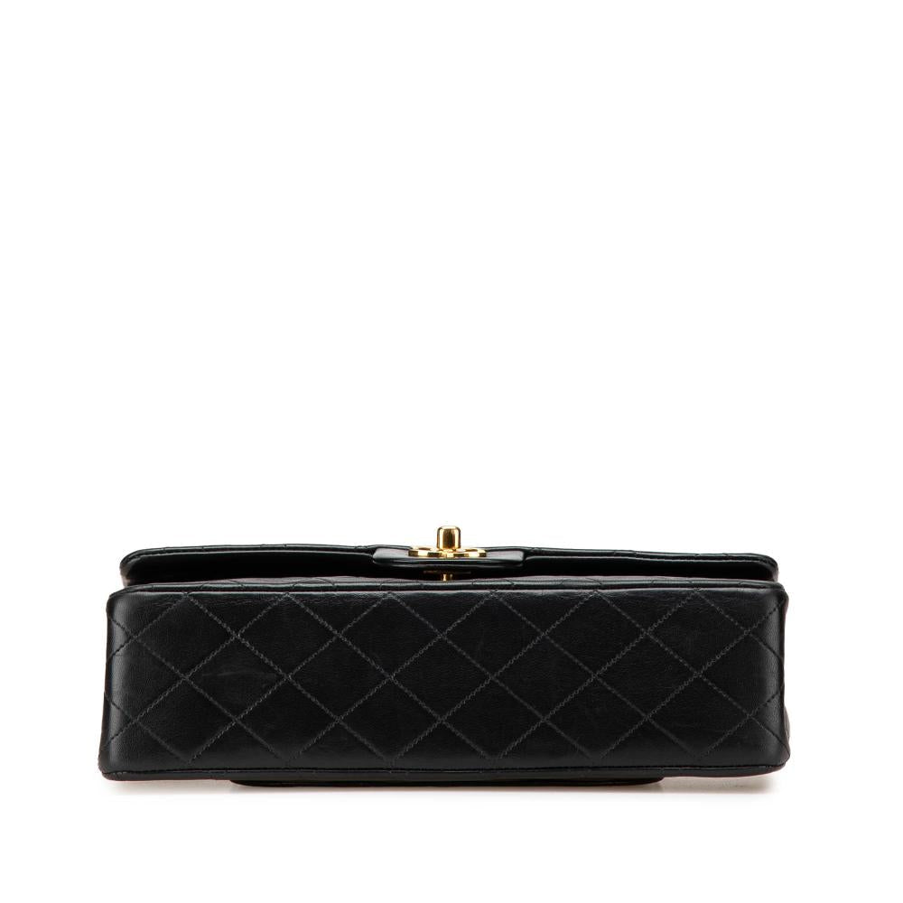 Black Leather Chanel Flap Bag