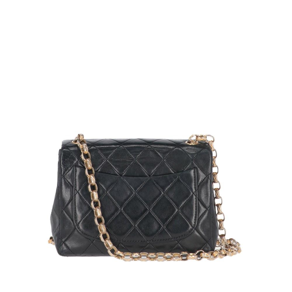 Black Leather Chanel Crossbody Bag