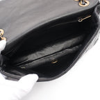 Black Leather Chanel Shoulder Bag