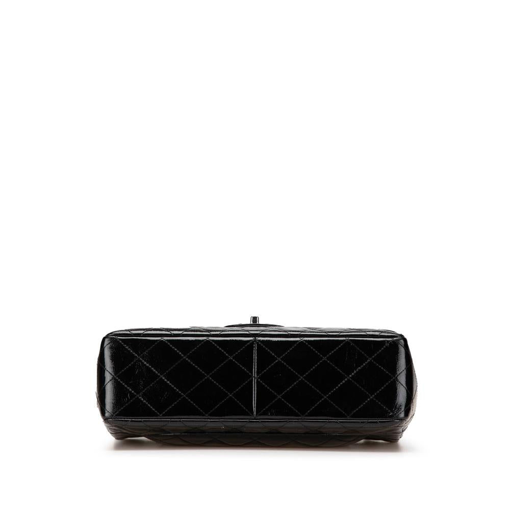 Black Leather Chanel Flap Bag