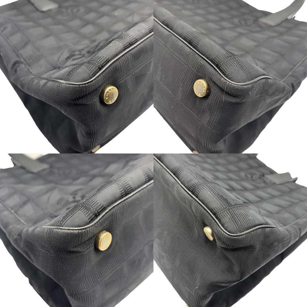 Black Leather Chanel Travel Line