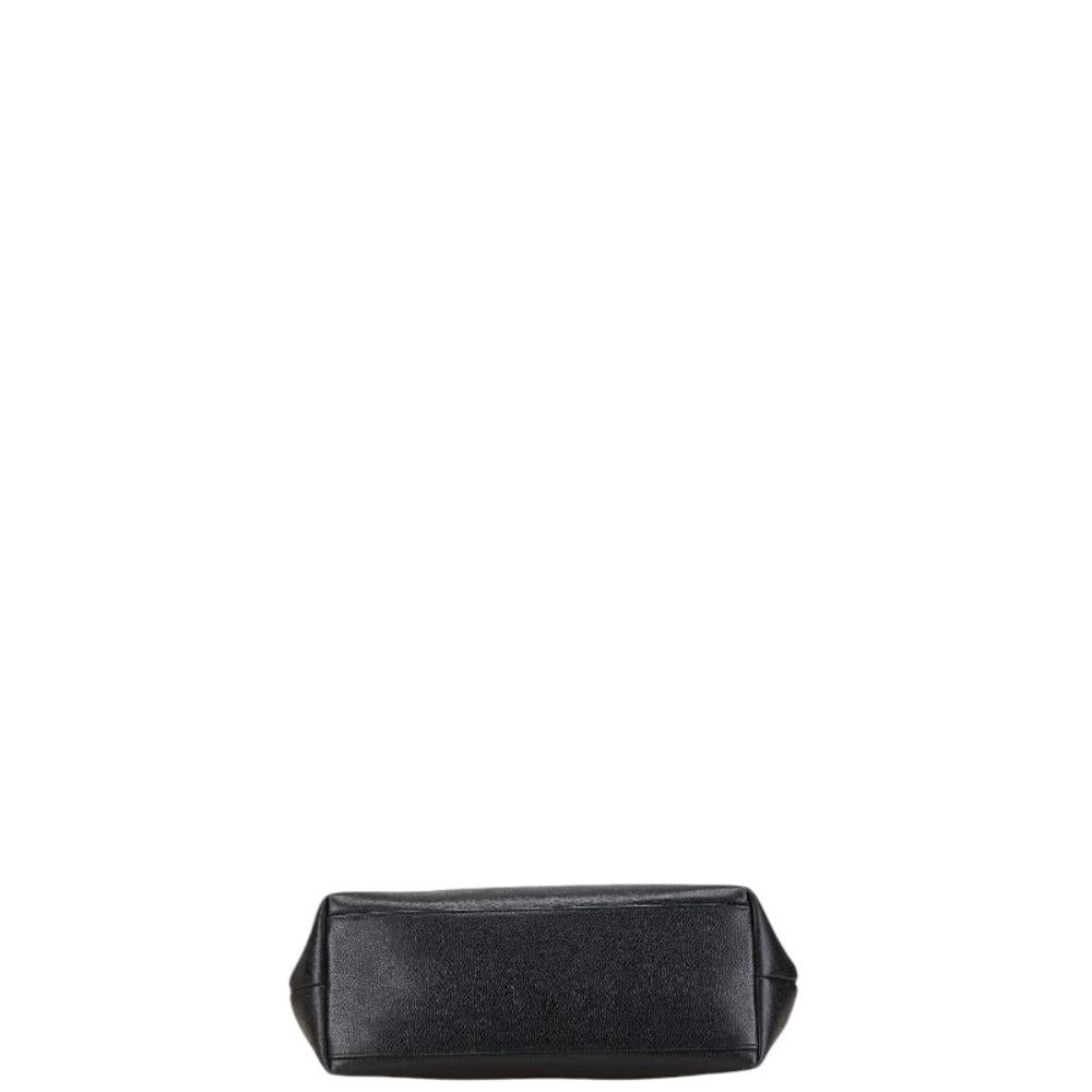 Black Leather Chanel Shoulder Bag