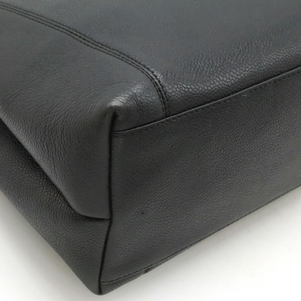 Black Leather Chanel Shoulder Bag