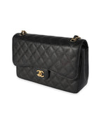 Black Leather Chanel Flap Bag