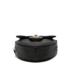Black Leather Chanel Crossbody Bag