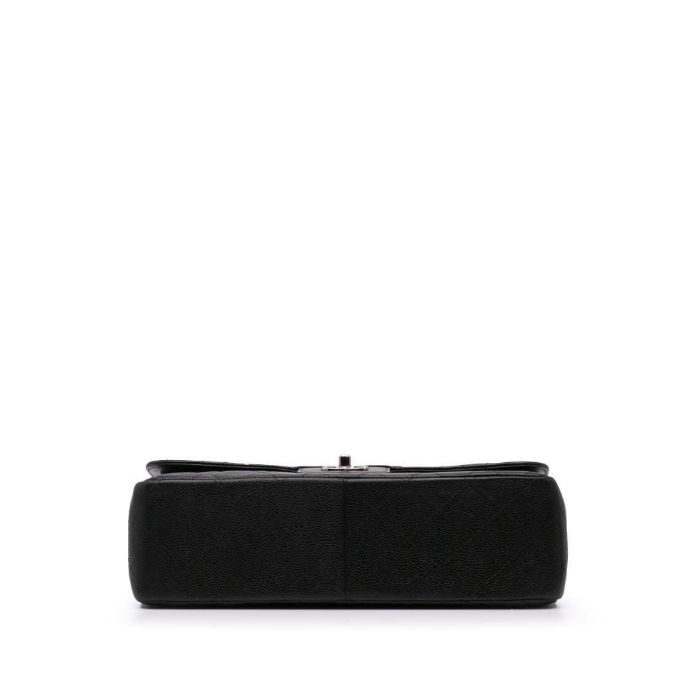 Black Leather Chanel Flap Bag