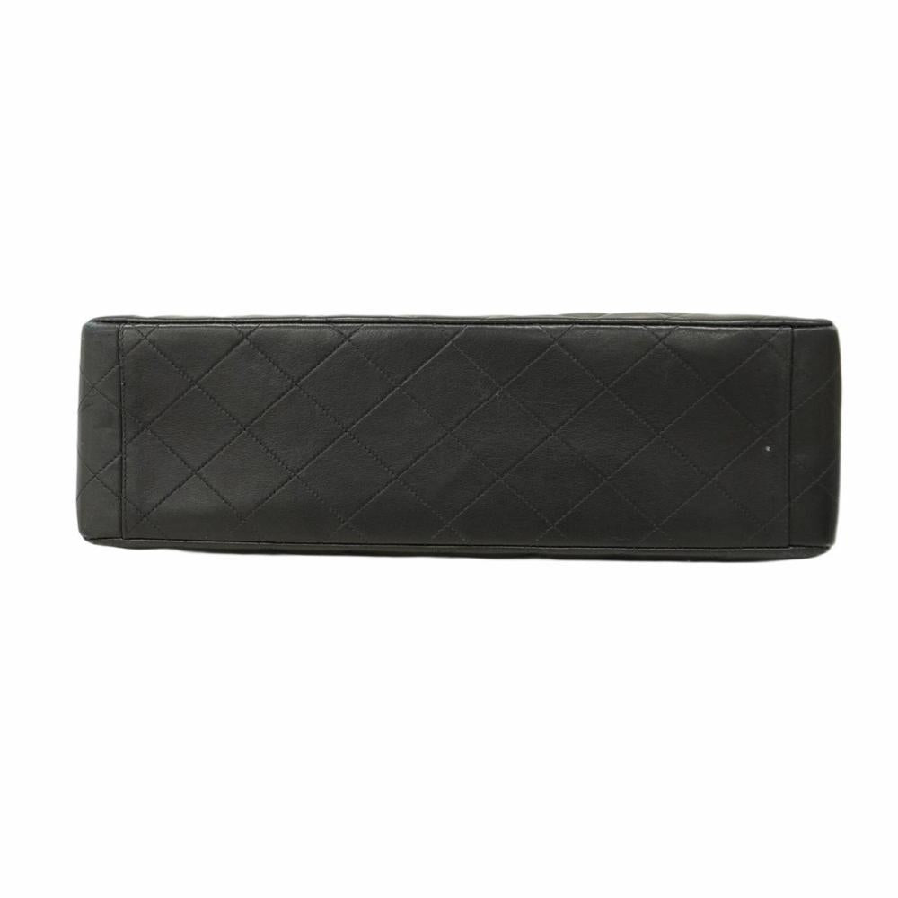 Black Leather Chanel Shoulder Bag