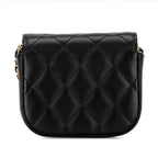 Black Leather Chanel Wallet On Chain