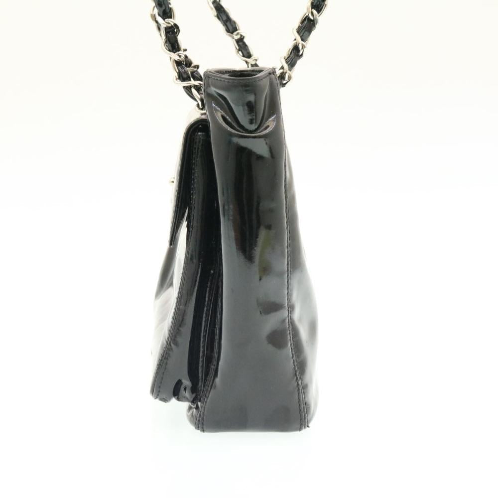 Black Leather Chanel Shoulder Bag