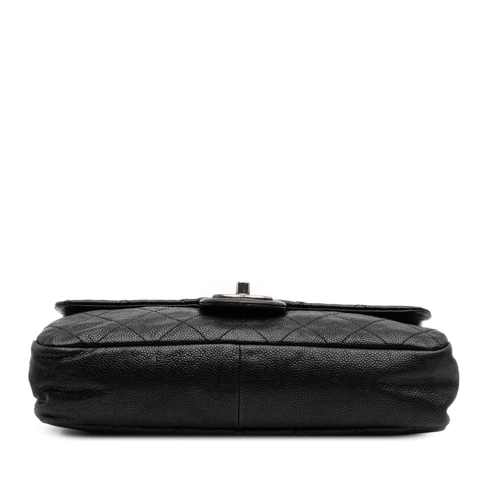 Black Leather Chanel Flap Bag