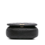 Black Leather Chanel Crossbody Bag