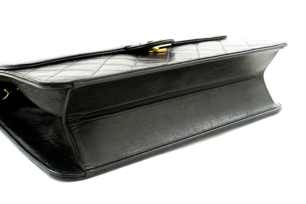 Black Leather Chanel Crossbody Bag