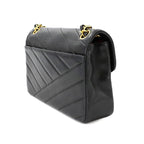 Black Leather Chanel Shoulder Bag