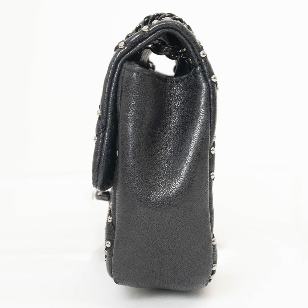 Black Leather Chanel Shoulder Bag