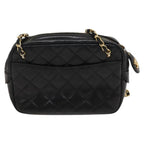 Black Leather Chanel Shoulder Bag