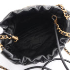 Black Leather Chanel Shoulder Bag
