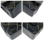 Black Leather Chanel Crossbody Bag