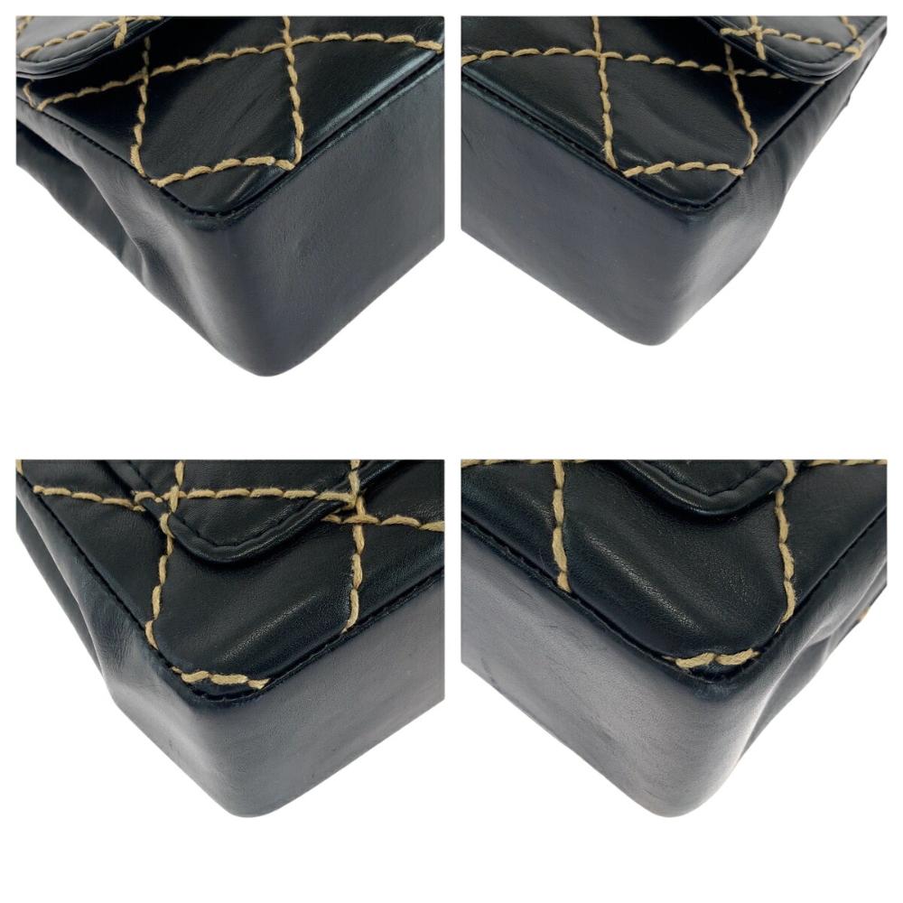 Black Leather Chanel Crossbody Bag