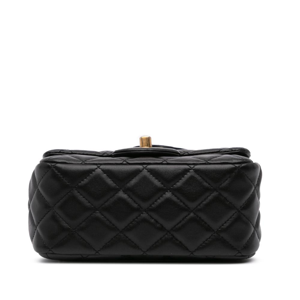 Black Leather Chanel Flap Bag