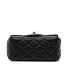 Black Leather Chanel Flap Bag