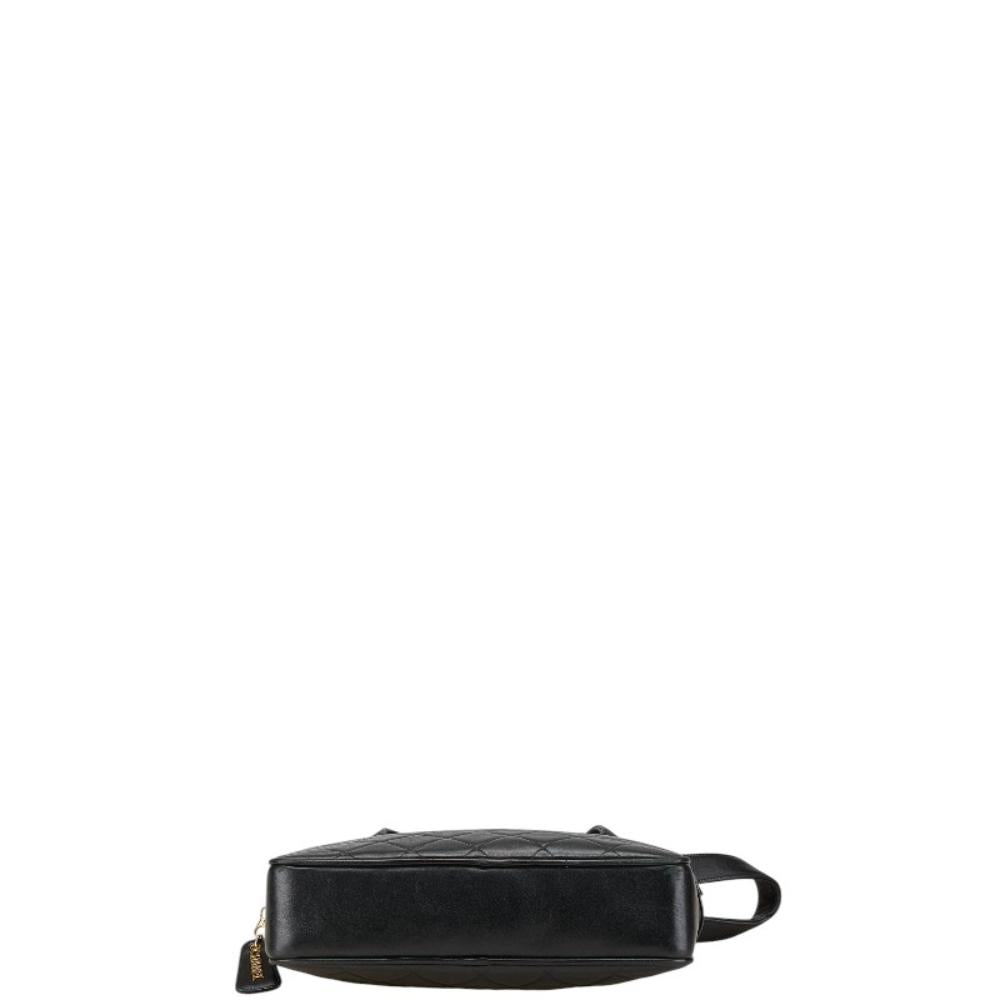 Black Leather Chanel Shoulder Bag