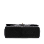 Black Leather Chanel Flap Bag