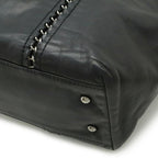 Black Leather Chanel Shoulder Bag