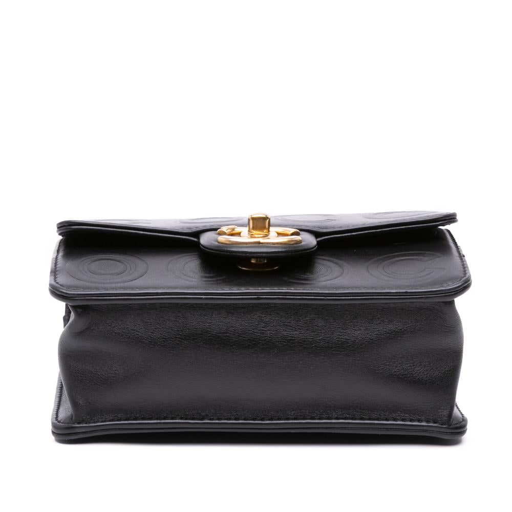Black Leather Chanel Crossbody Bag